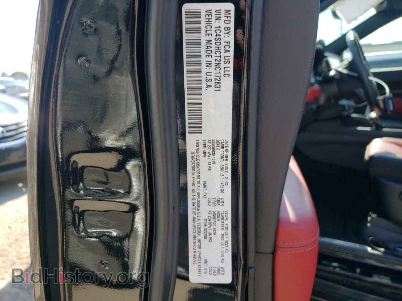 2022 DODGE DURANGO - VIN: 1C4SDHCT2NC172831 - Фото 13