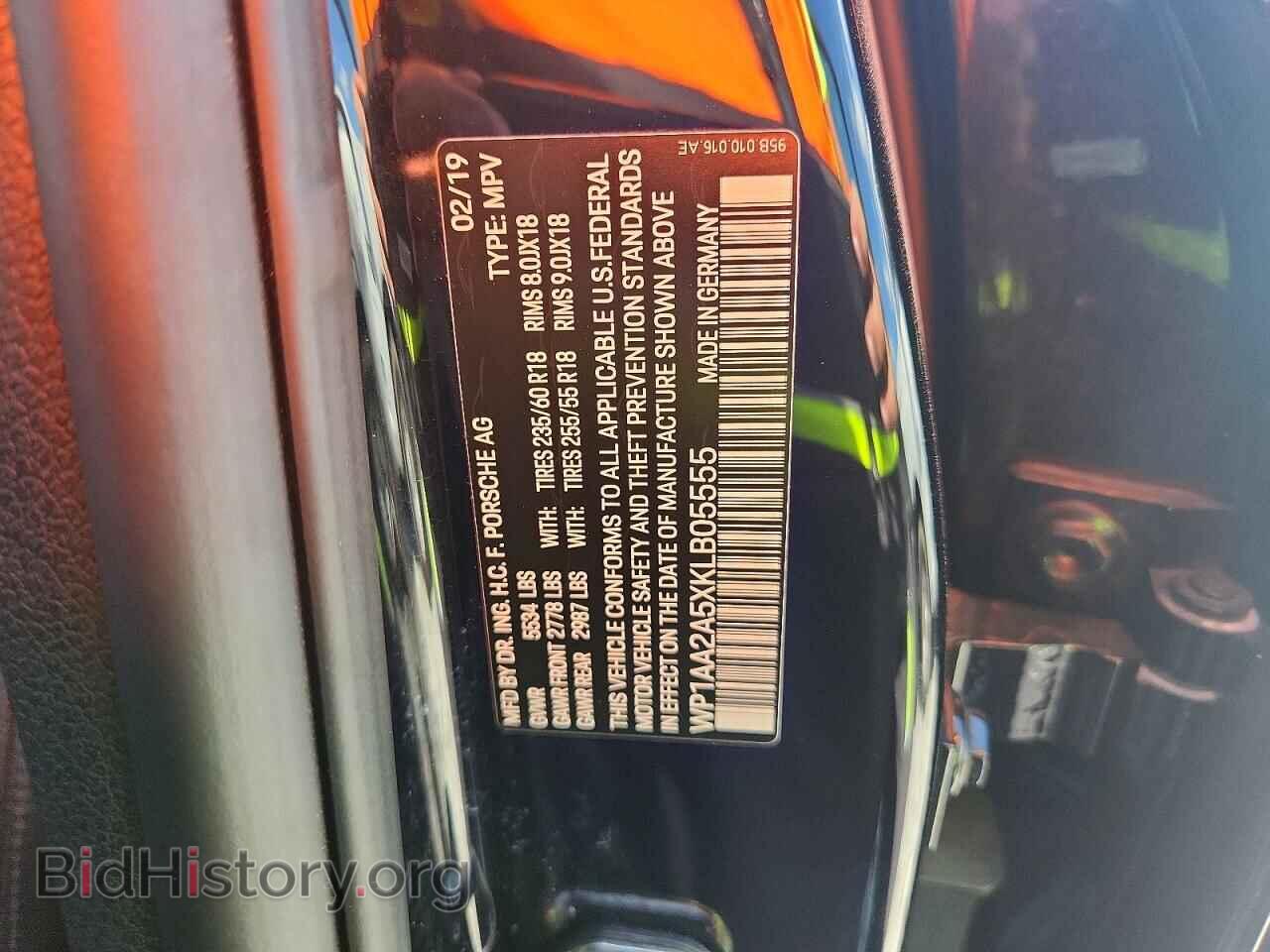 2019 PORSCHE MACAN - VIN: WP1AA2A5XKLB05555 - Фото 12