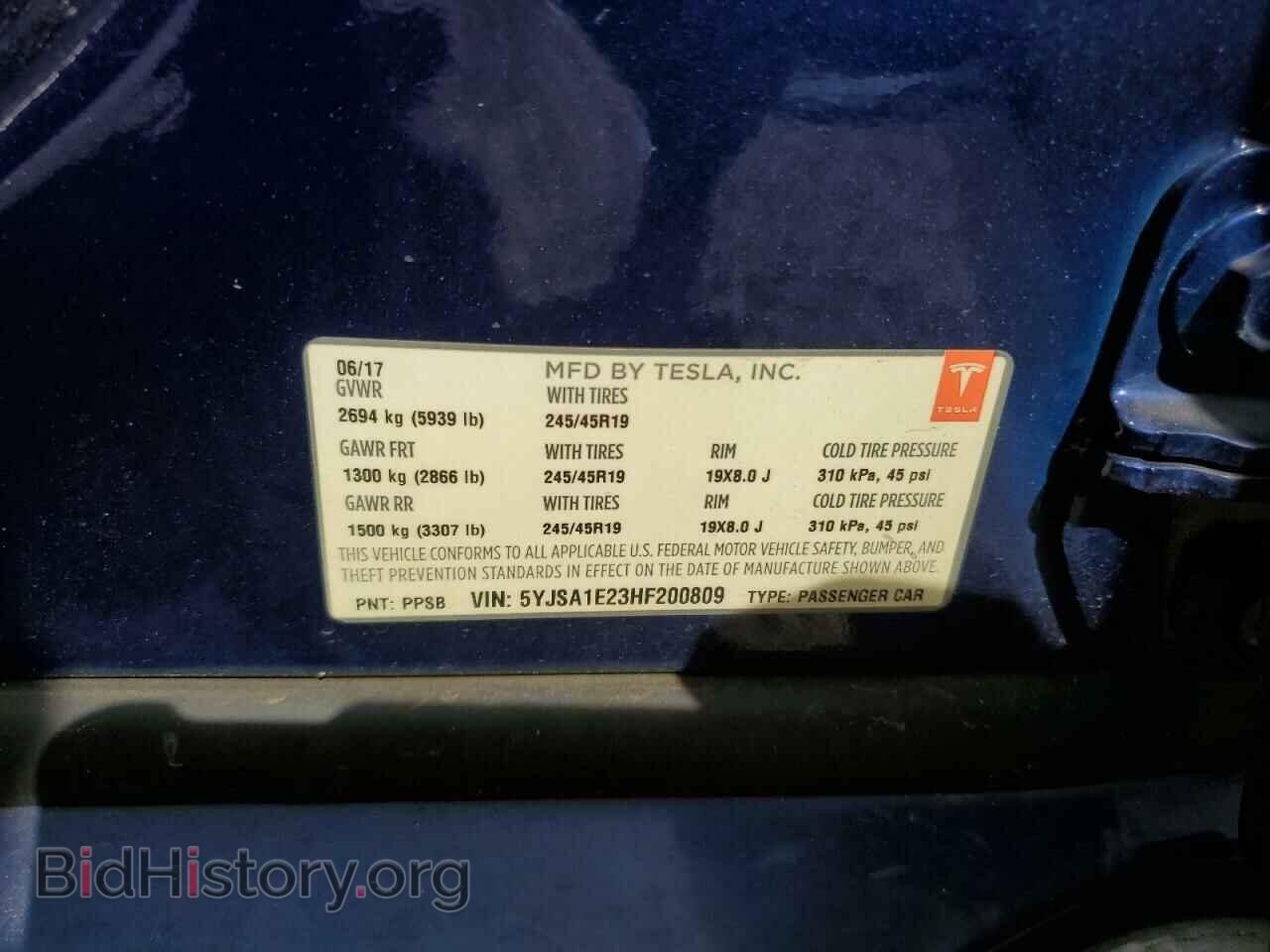 2017 TESLA MODEL S - VIN: 5YJSA1E23HF200809 - Photo 12