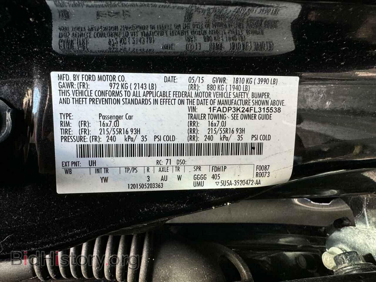 2015 FORD FOCUS - VIN: 1FADP3K24FL315538 - Photo 10