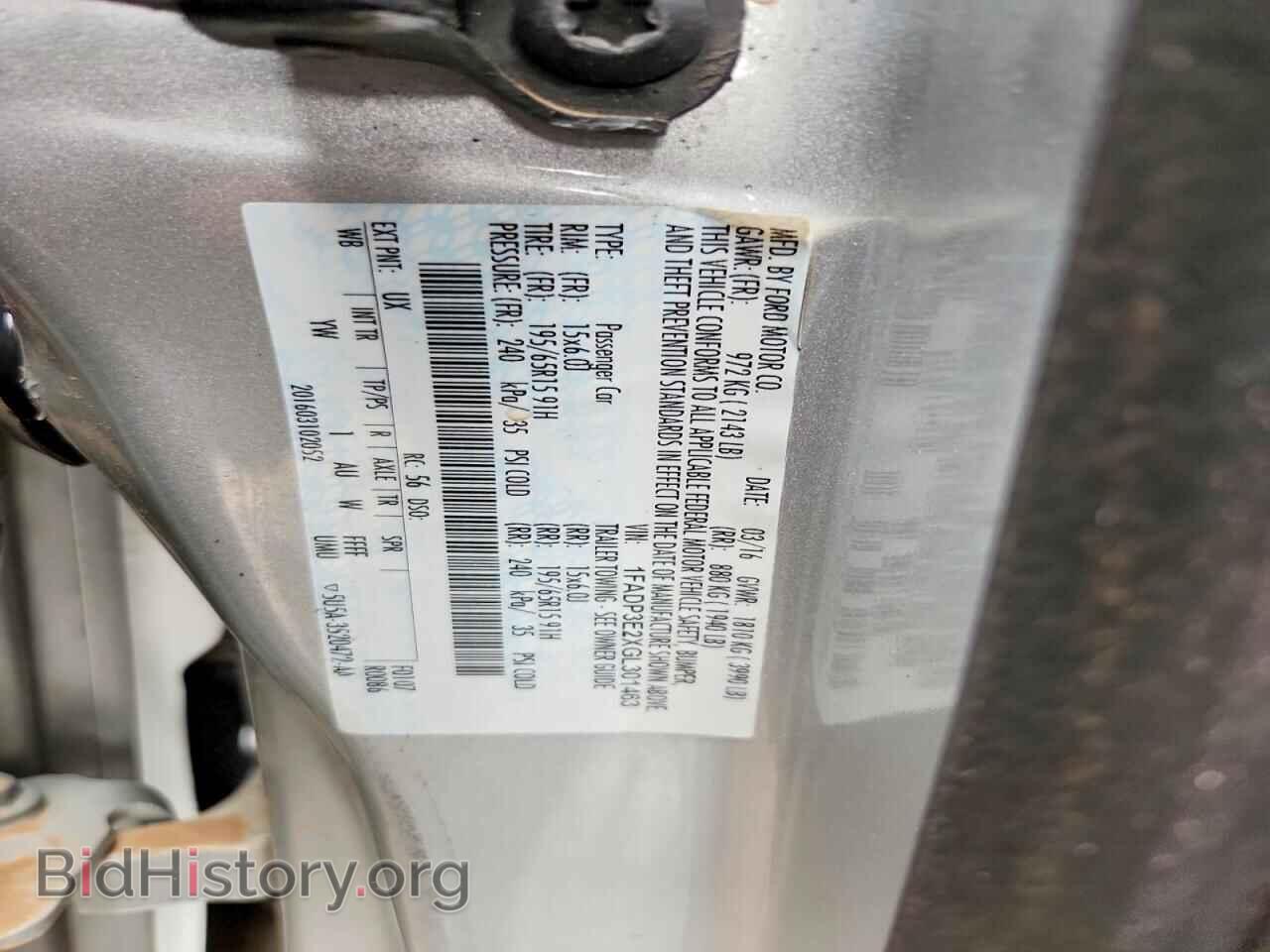 2016 FORD FOCUS - VIN: 1FADP3E2XGL301463 - Фото 12