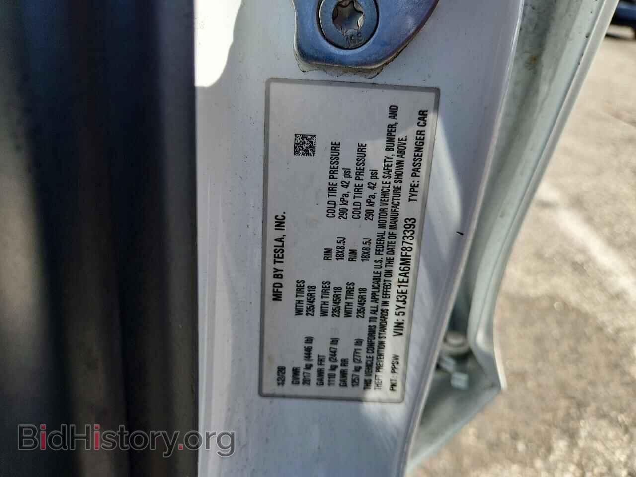 2021 TESLA MODEL 3 - VIN: 5YJ3E1EA6MF873393 - Photo 12