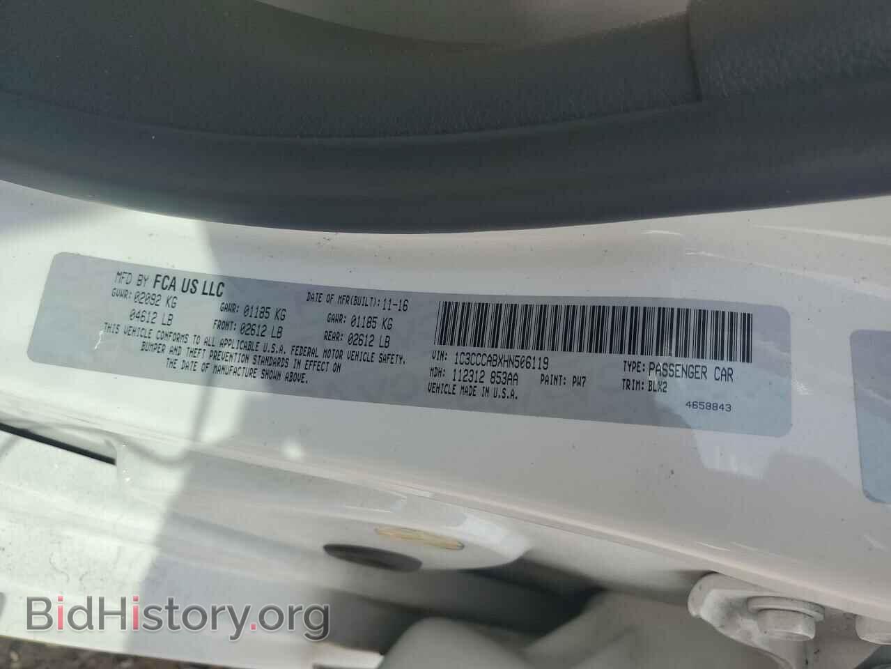 2017 CHRYSLER 200 - VIN: 1C3CCCABXHN506119 - Фото 12