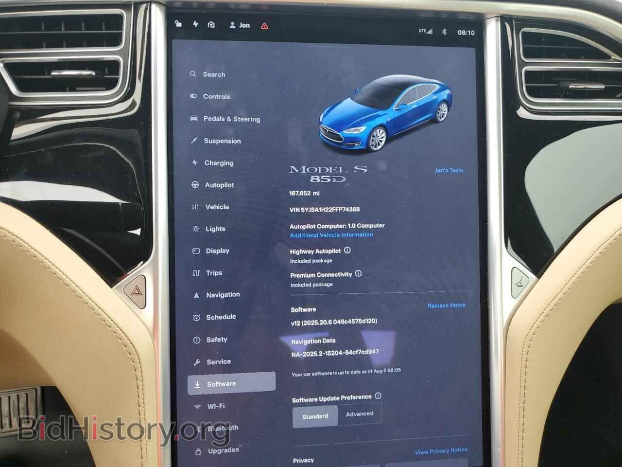 2015 TESLA MODEL S - VIN: 5YJSA1H22FFP74388 - Photo 9