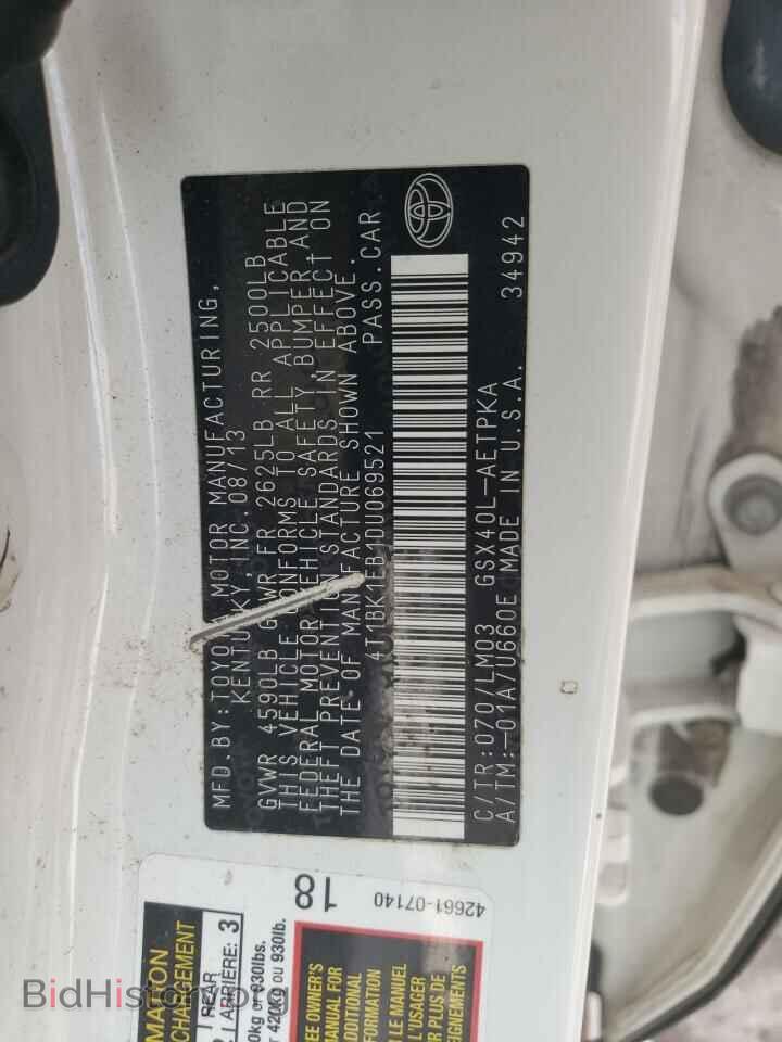 2013 TOYOTA AVALON - VIN: 4T1BK1EB1DU069521 - Фото 13
