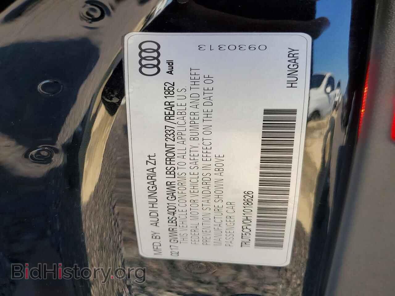 2017 AUDI TT - VIN: TRUT5CFV0H1018626 - Photo 12