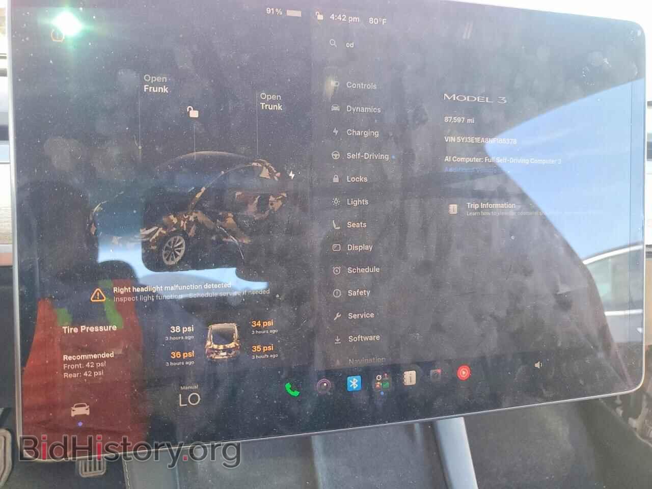 2022 TESLA MODEL 3 - VIN: 5YJ3E1EA8NF185378 - Фото 9