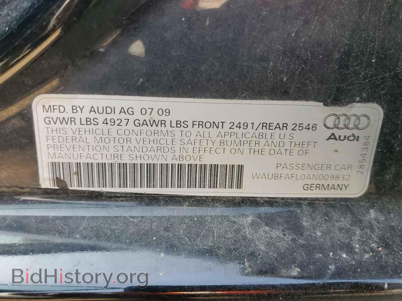 2010 AUDI A4 - VIN: WAUBFAFL0AN009832 - Фото 12
