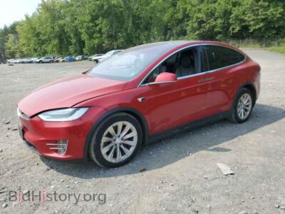 2018 Tesla MODEL X, красный — VIN 5YJXCAE46JF132612, Copart