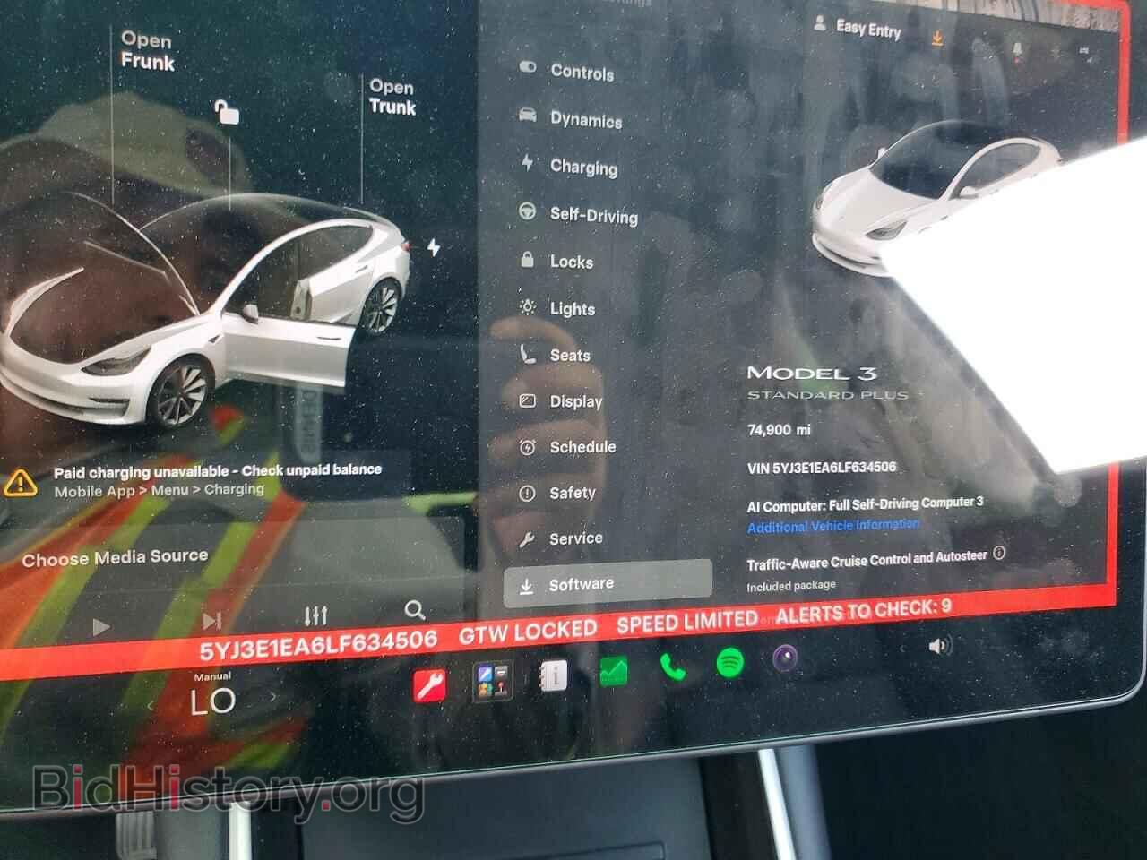 2020 TESLA MODEL 3 - VIN: 5YJ3E1EA6LF634506 - Фото 9