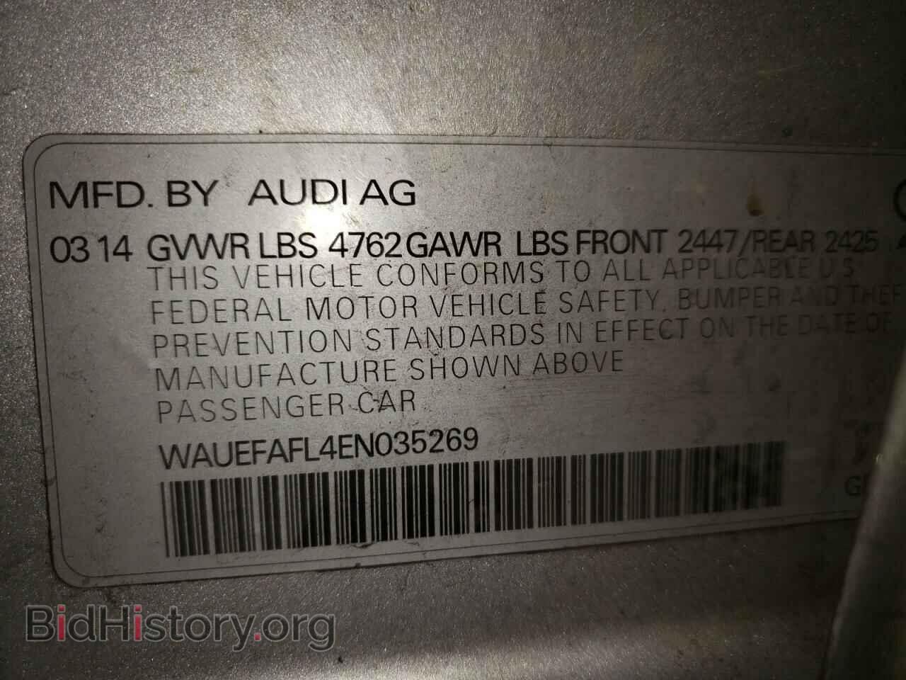 2014 AUDI A4 - VIN: WAUEFAFL4EN035269 - Фото 10