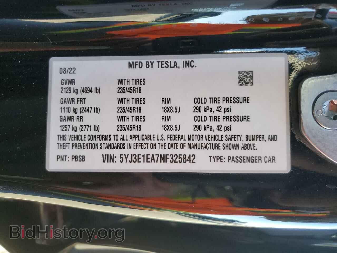 2022 TESLA MODEL 3 - VIN: 5YJ3E1EA7NF325842 - Photo 12
