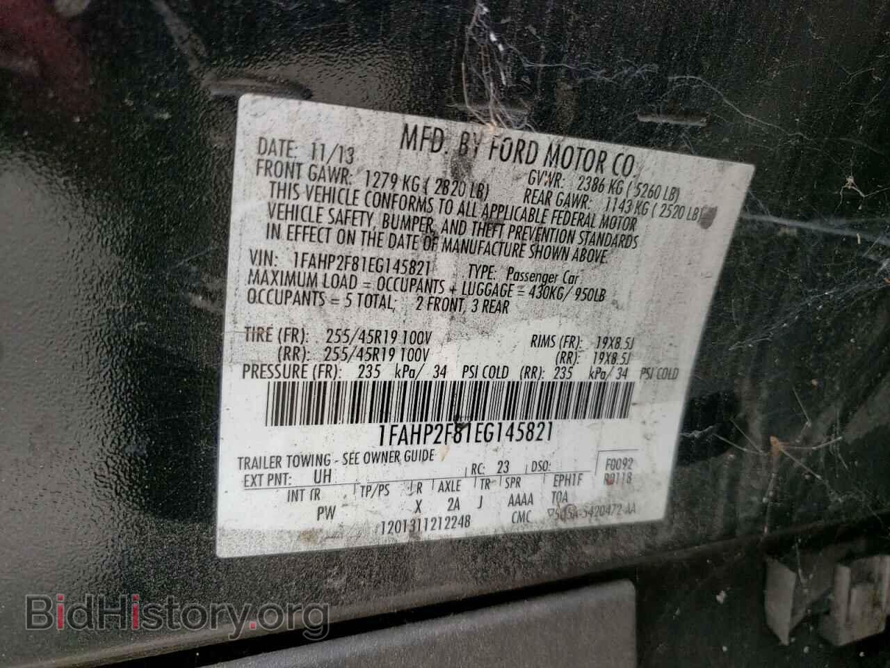 2014 FORD TAURUS - VIN: 1FAHP2F81EG145821 - Фото 13