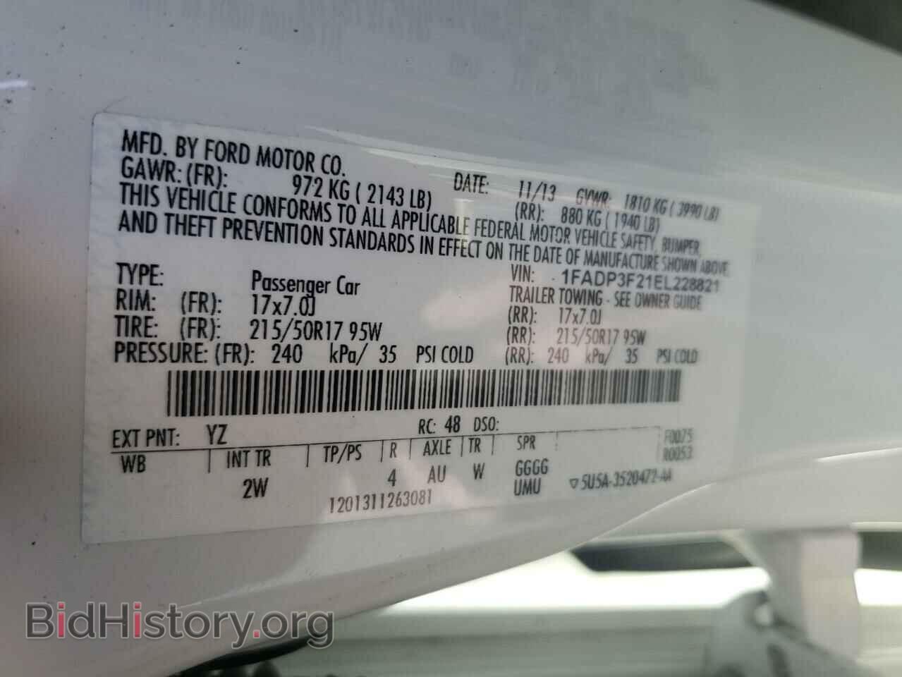 2014 FORD FOCUS - VIN: 1FADP3F21EL228821 - Photo 13