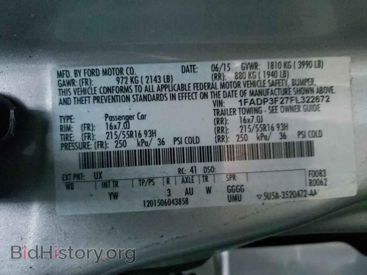 2015 FORD FOCUS - VIN: 1FADP3F27FL322672 - Фото 10
