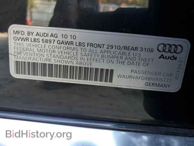 2011 AUDI A8 - VIN: WAURVAFD4BN005777 - Photo 10