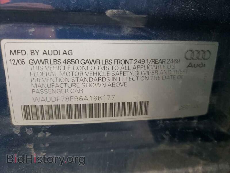 2006 Audi A4 (VIN WAUDF78E96A168177) — photo 10 of 10