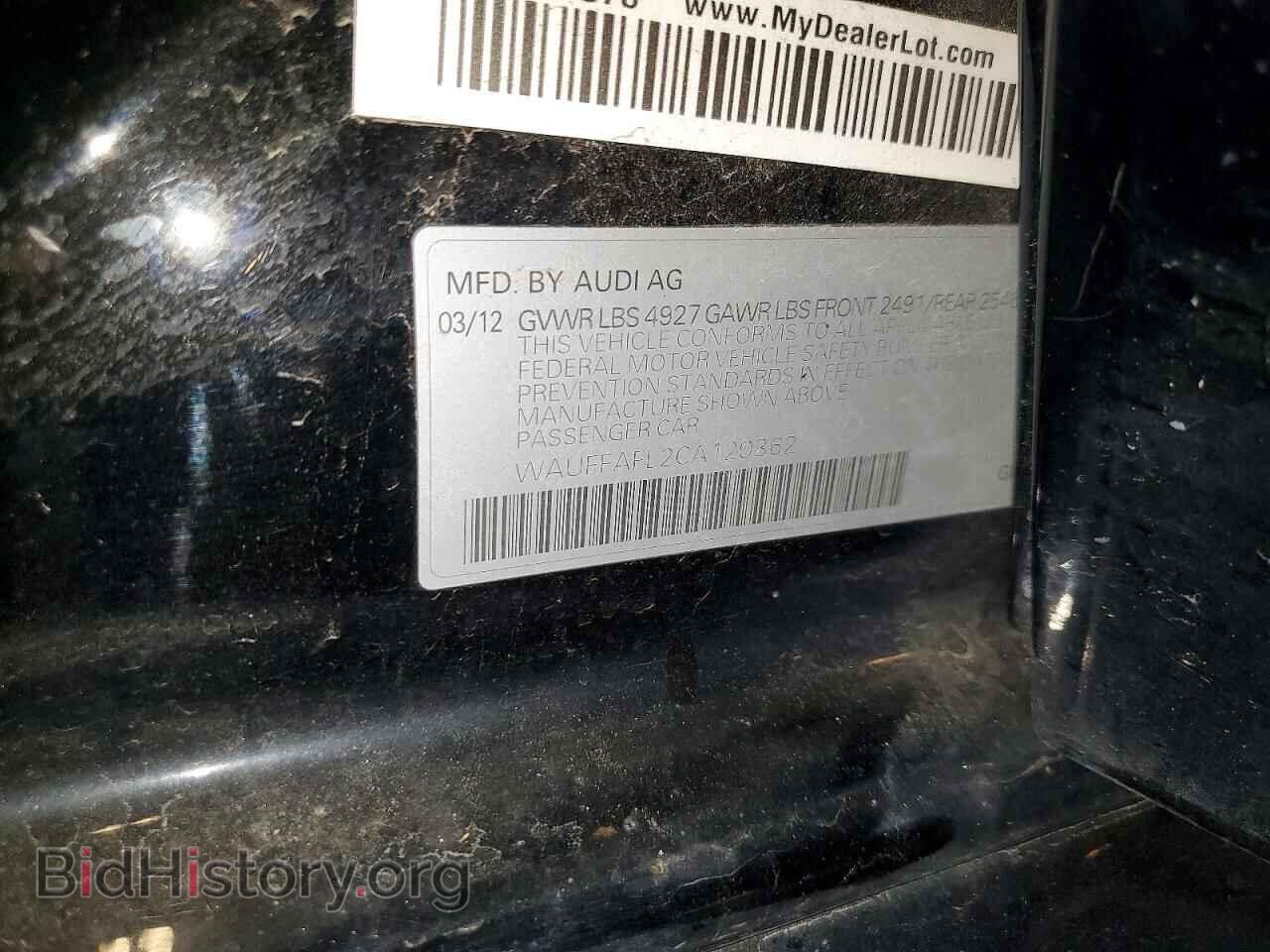 2012 AUDI A4 - VIN: WAUFFAFL2CA120362 - Photo 12