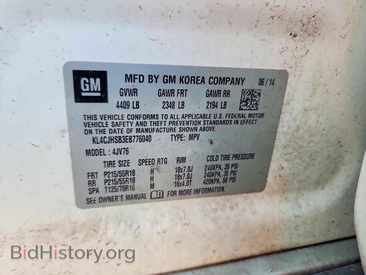 2014 BUICK ENCORE - VIN: KL4CJHSB3EB776040 - Photo 13