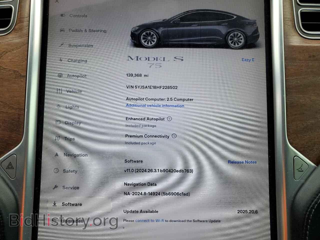 2017 TESLA MODEL S - VIN: 5YJSA1E18HF228502 - Фото 9