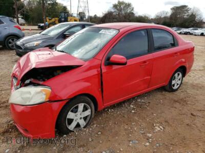 2009 Chevrolet AVEO Aveo LS, red — VIN KL1TD56E99B357946, Copart