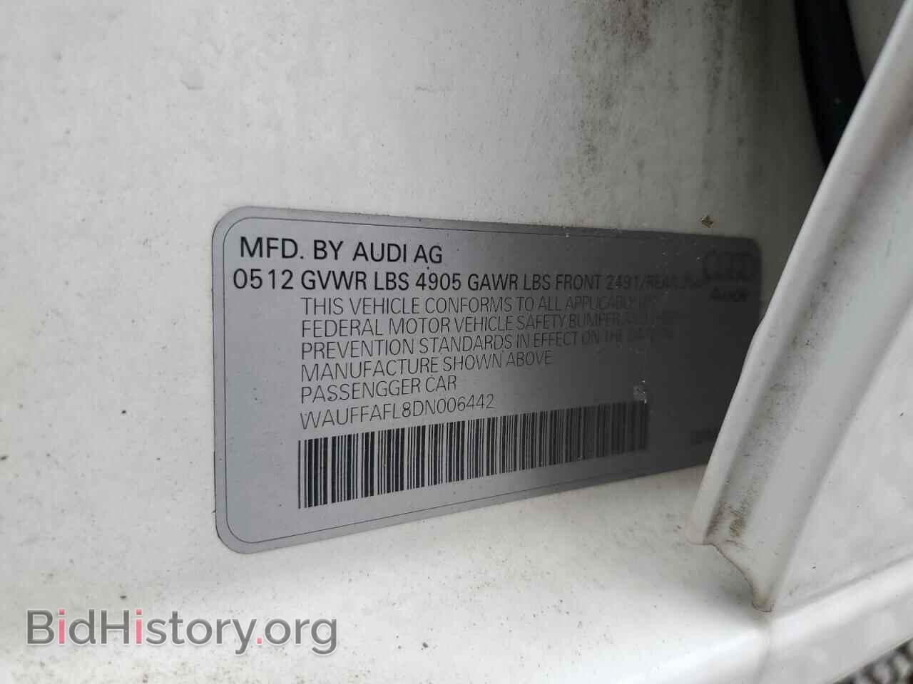 2013 AUDI A4 - VIN: WAUFFAFL8DN006442 - Фото 12
