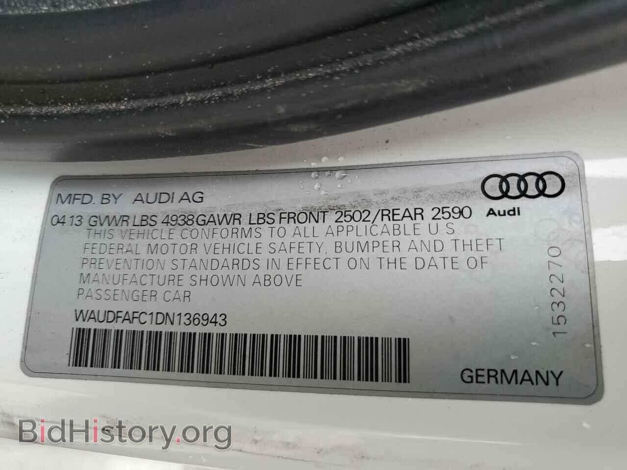 2013 AUDI A6 - VIN: WAUDFAFC1DN136943 - Фото 12