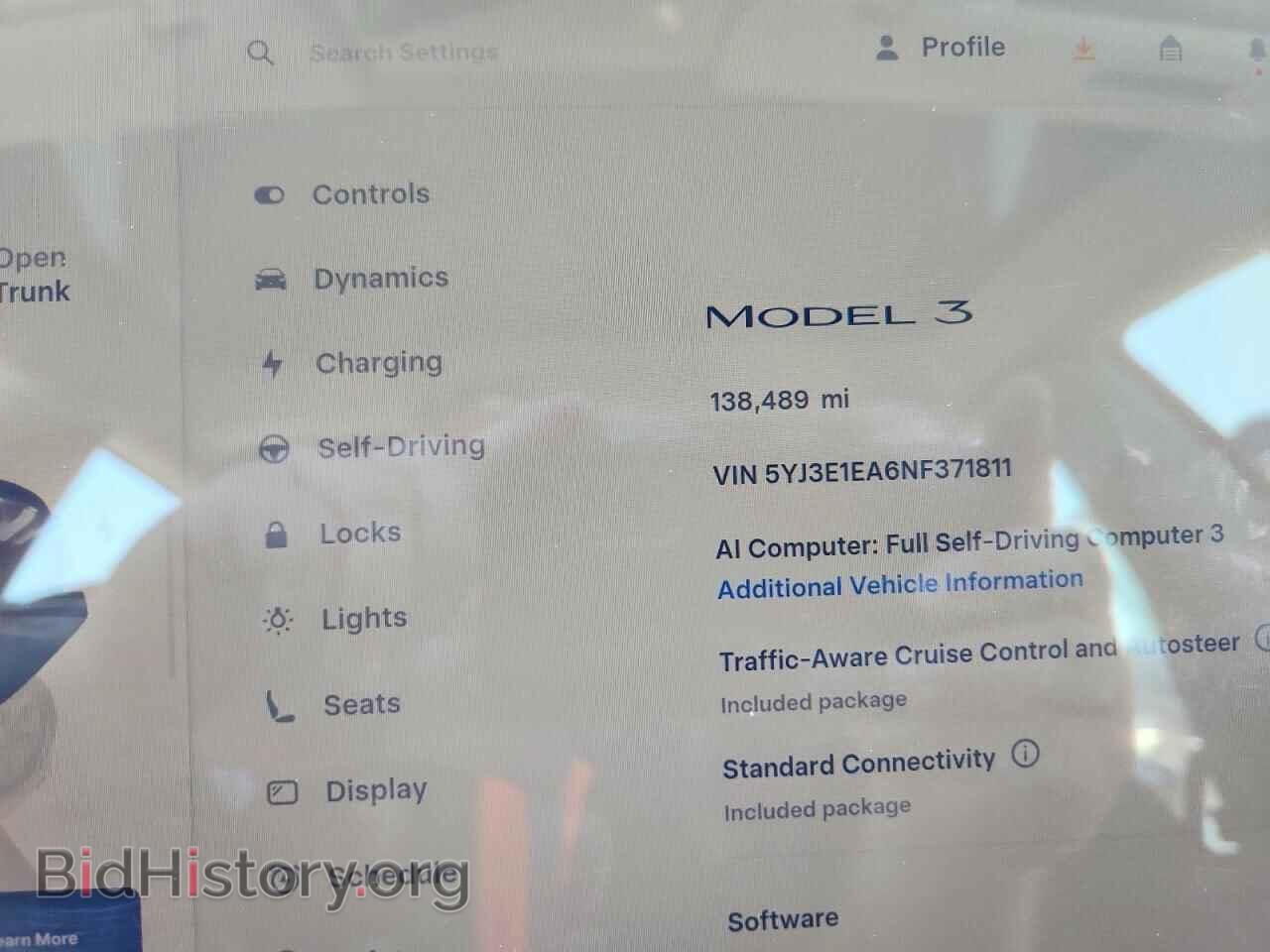 2022 TESLA MODEL 3 - VIN: 5YJ3E1EA6NF371811 - Фото 9