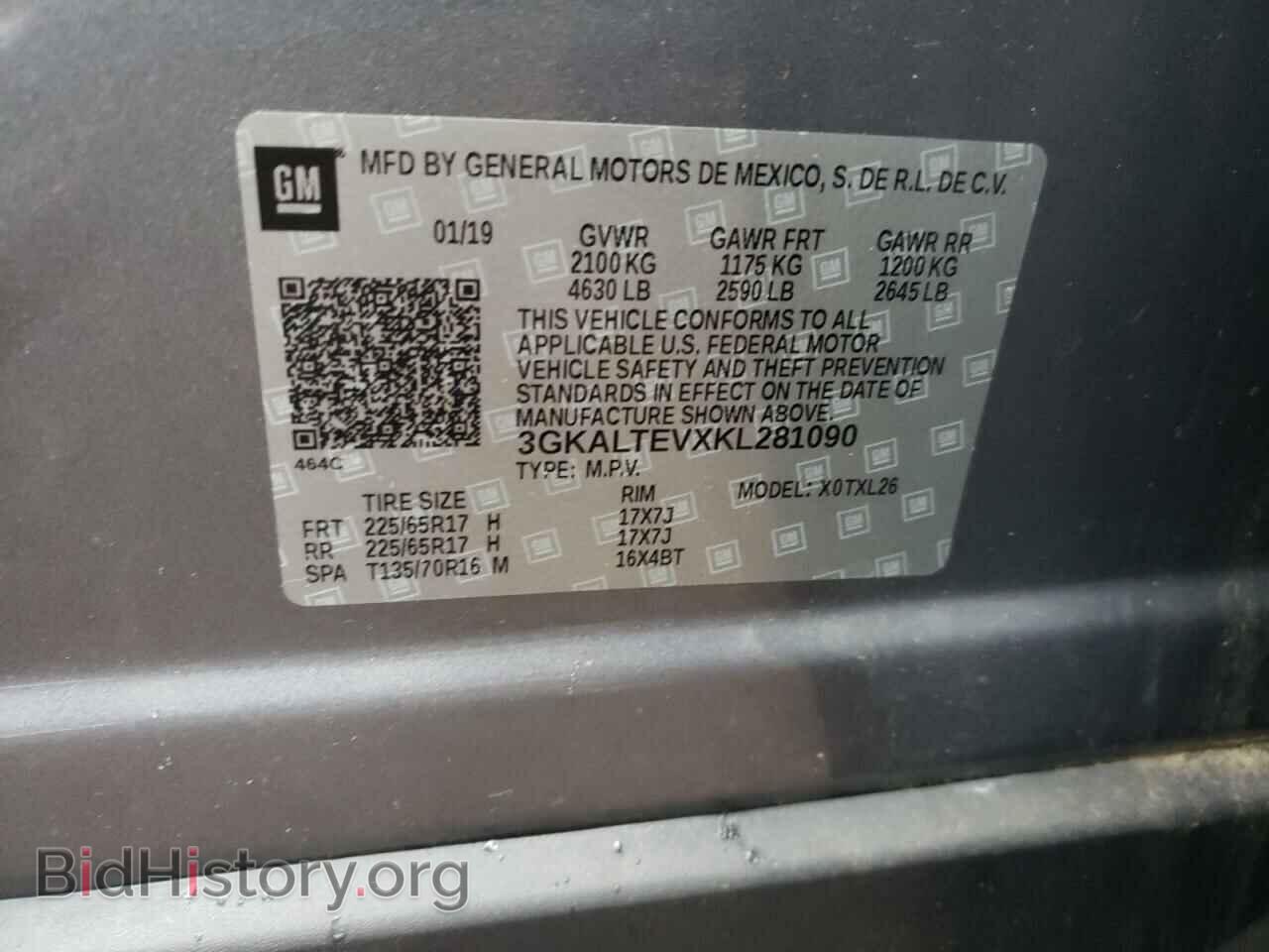 2019 GMC TERRAIN - VIN: 3GKALTEVXKL281090 - Фото 10