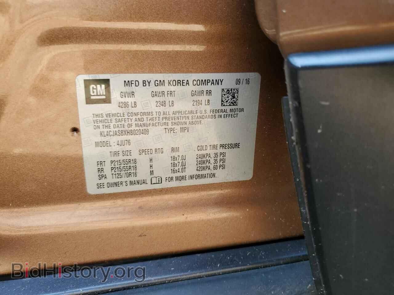2017 BUICK ENCORE - VIN: KL4CJASBXHB020409 - Photo 14