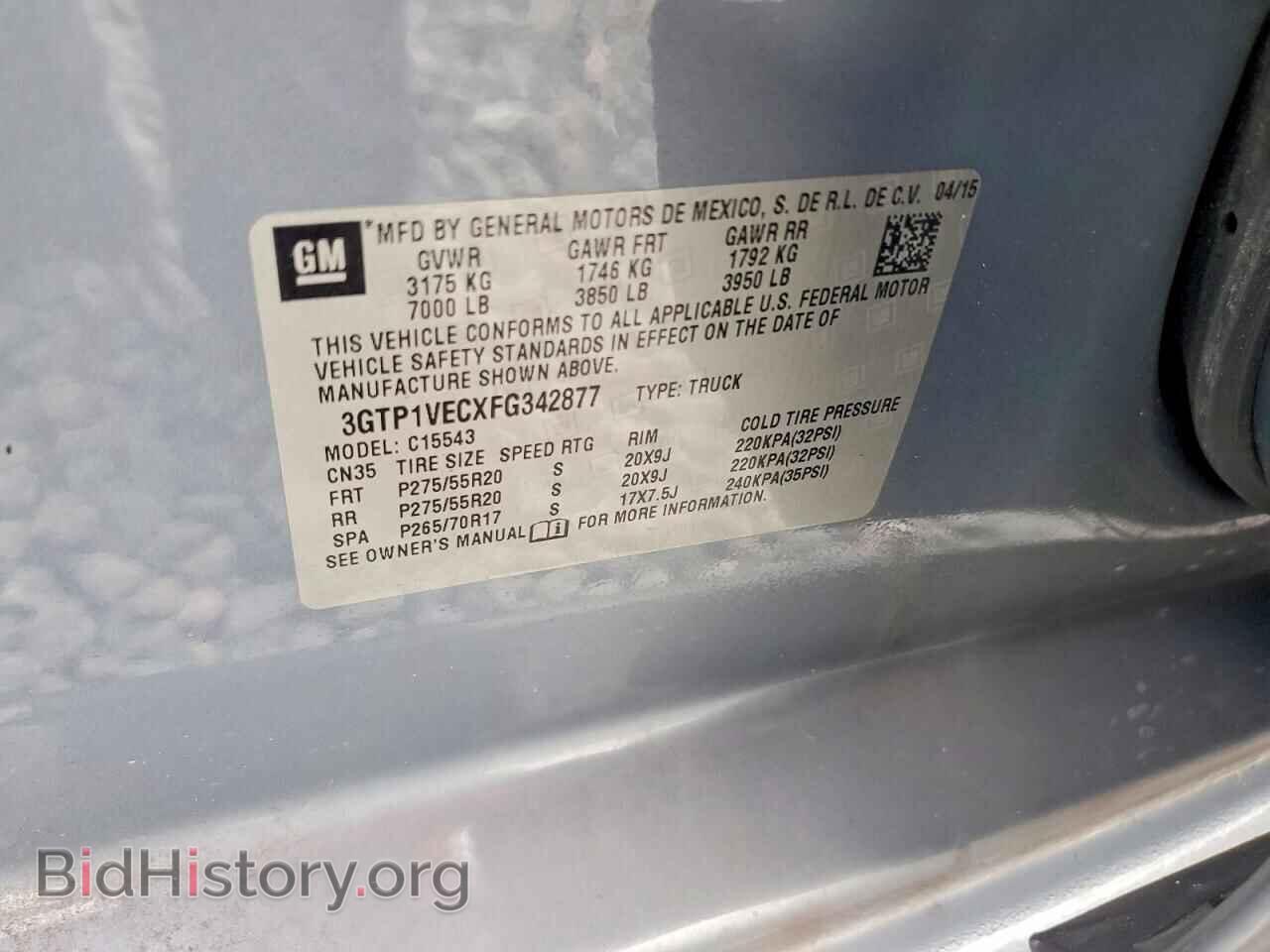 2015 GMC SIERRA - VIN: 3GTP1VECXFG342877 - Photo 13