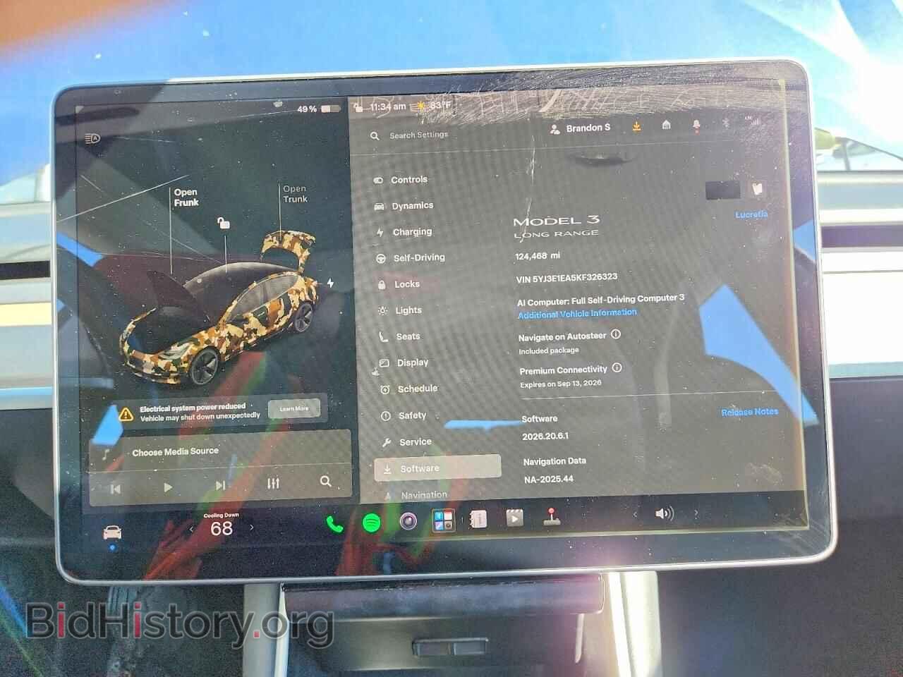 2019 TESLA MODEL 3 - VIN: 5YJ3E1EA5KF326323 - Фото 9
