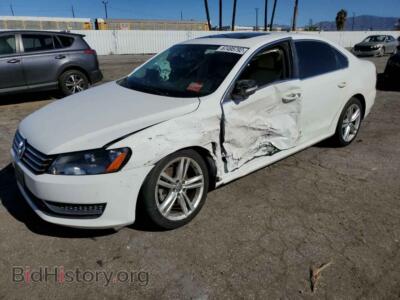 2014 Volkswagen PASSAT Passat SE, white — VIN 1VWBT7A3XEC073252, Copart