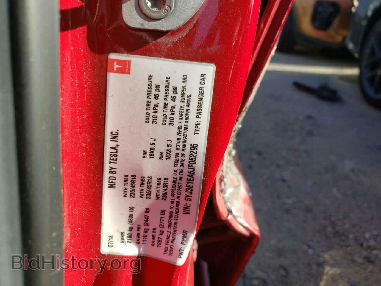 2018 TESLA MODEL 3 - VIN: 5YJ3E1EA5JF052295 - Photo 12