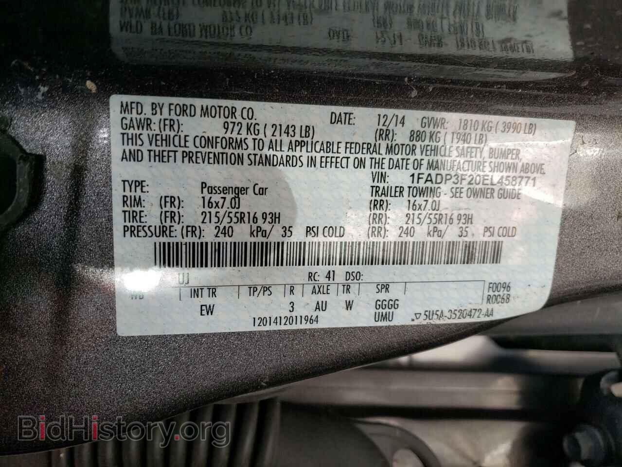 2014 FORD FOCUS - VIN: 1FADP3F20EL458771 - Photo 12