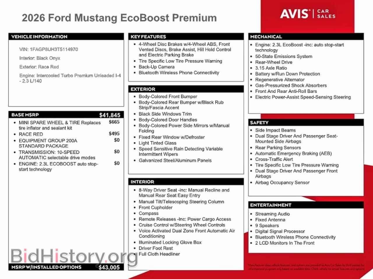2026 FORD MUSTANG - VIN: 1FAGP8UH3T5114970 - Photo 12