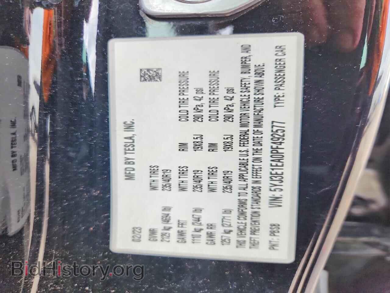 2023 TESLA MODEL 3 - VIN: 5YJ3E1EA0PF492577 - Photo 12