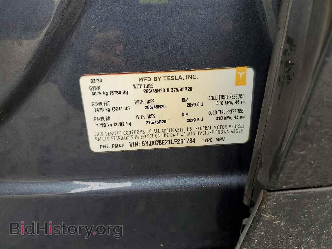2020 TESLA MODEL X - VIN: 5YJXCBE21LF261784 - Photo 14
