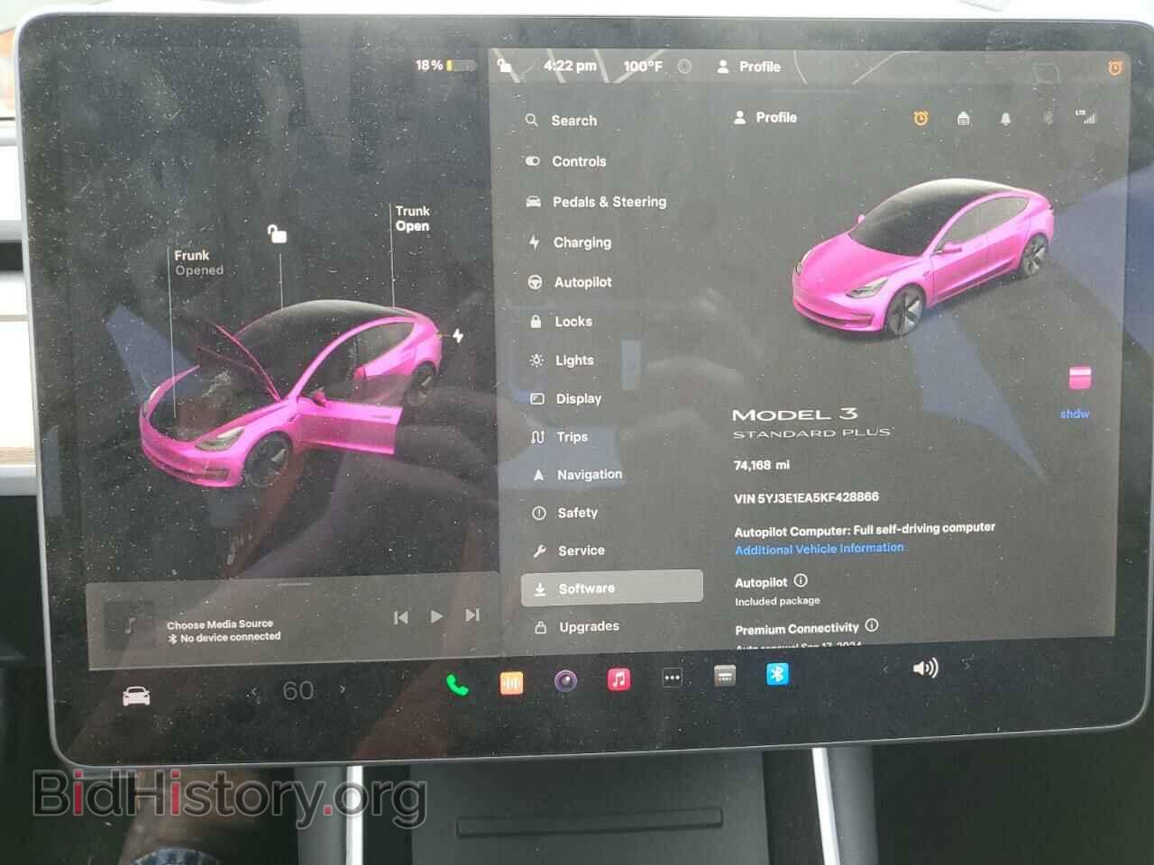 2019 TESLA MODEL 3 - VIN: 5YJ3E1EA5KF428866 - Фото 9