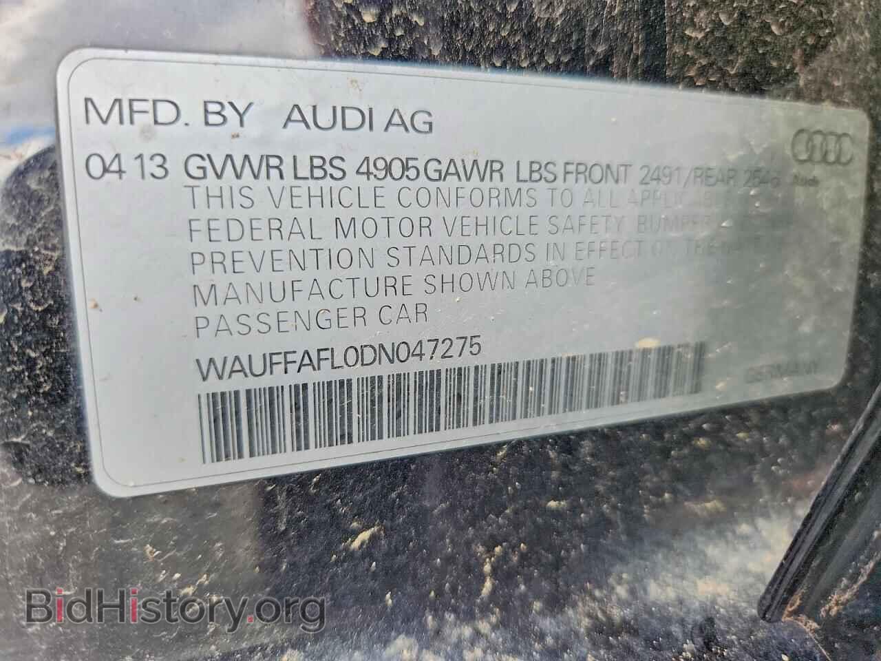2013 AUDI A4 - VIN: WAUFFAFL0DN047275 - Photo 12