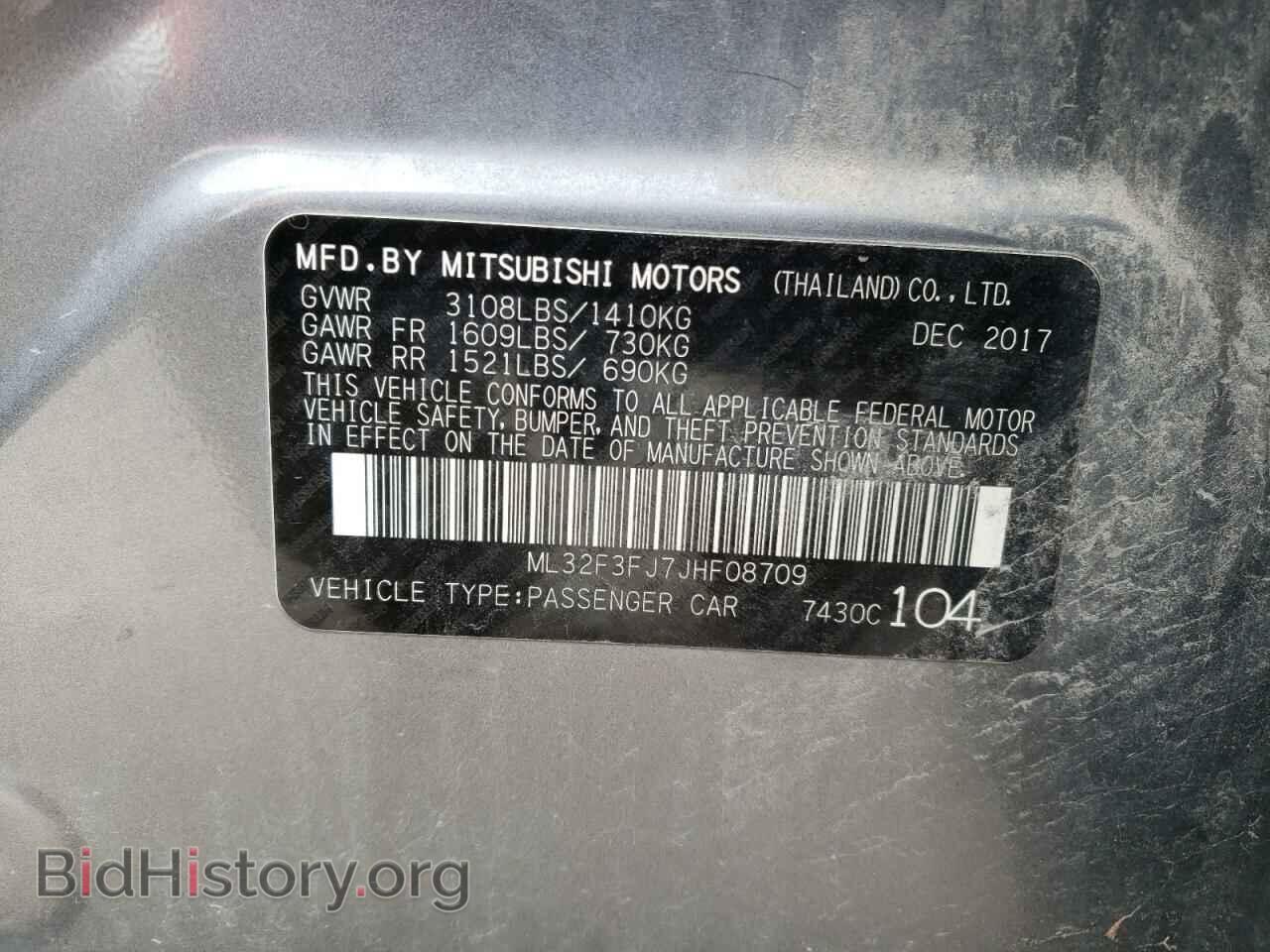 2018 MITSUBISHI MIRAGE - VIN: ML32F3FJ7JHF08709 - Фото 10