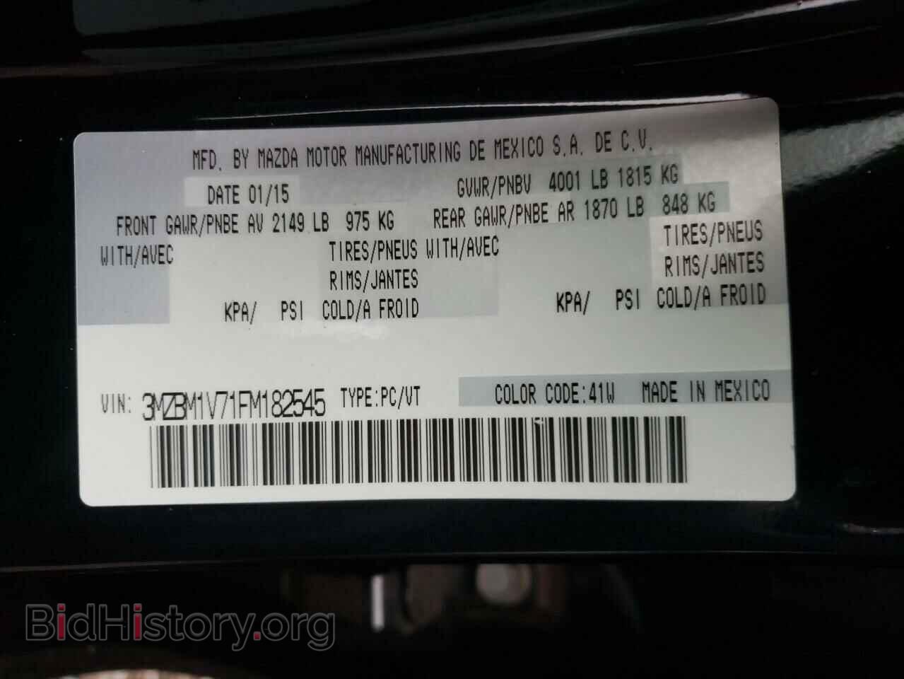 2015 MAZDA 3 - VIN: 3MZBM1V71FM182545 - Фото 10
