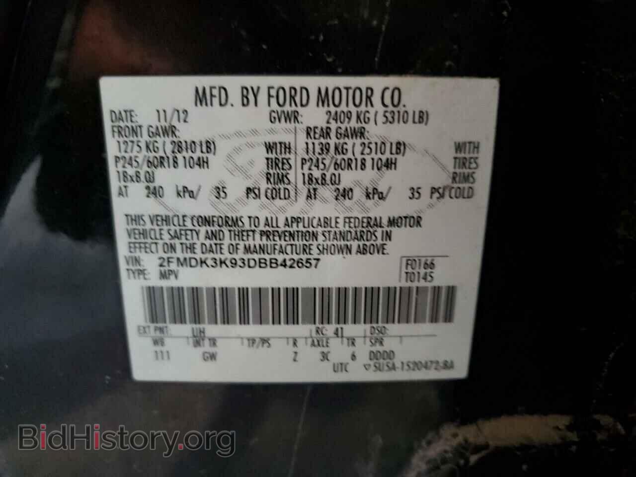 2013 FORD EDGE - VIN: 2FMDK3K93DBB42657 - Photo 13