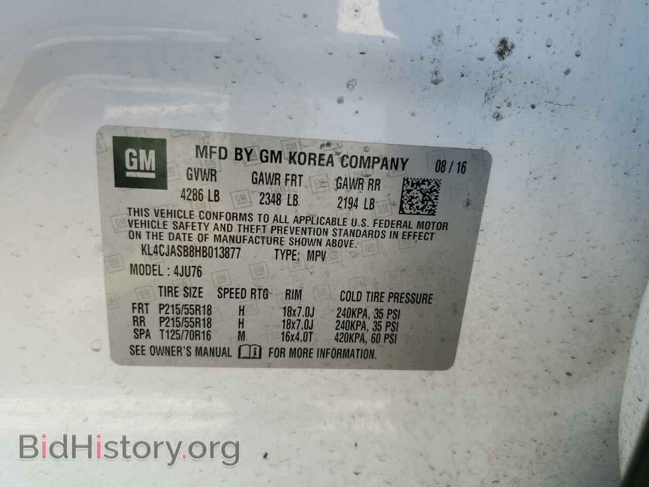 2017 BUICK ENCORE - VIN: KL4CJASB8HB013877 - Фото 13