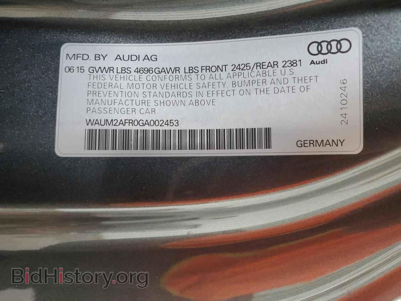 2016 AUDI A5 - VIN: WAUM2AFR0GA002453 - Photo 12