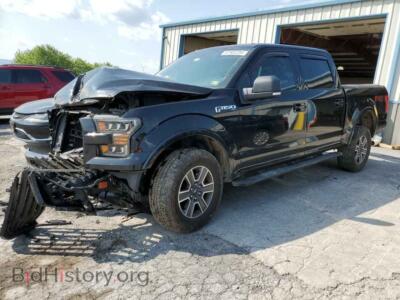 2017 Ford F-150 Supercrew, черный — VIN 1FTEW1EF0HFB74487, Copart