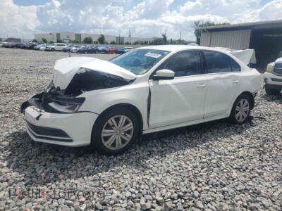 2017 Volkswagen JETTA S, white — VIN 3VW2B7AJ0HM313560, Copart