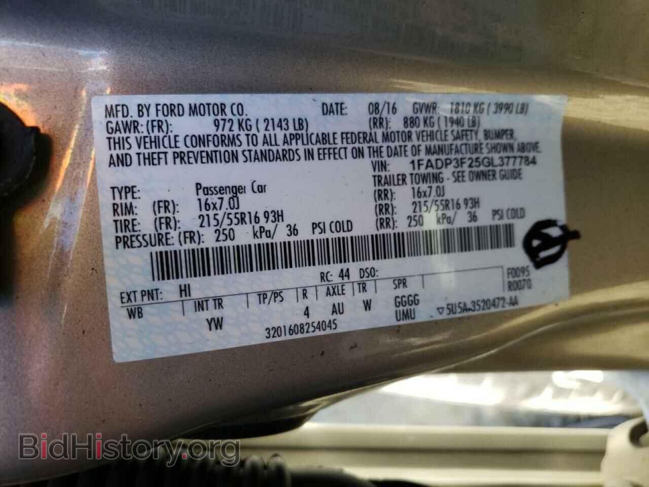 2016 FORD FOCUS - VIN: 1FADP3F25GL377784 - Photo 10