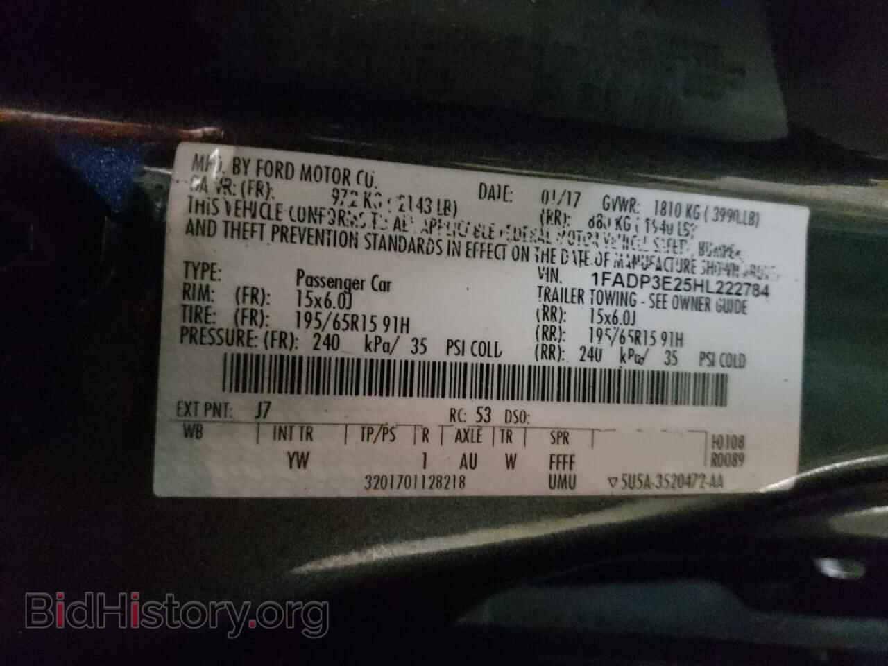 2017 FORD FOCUS - VIN: 1FADP3E25HL222784 - Photo 10