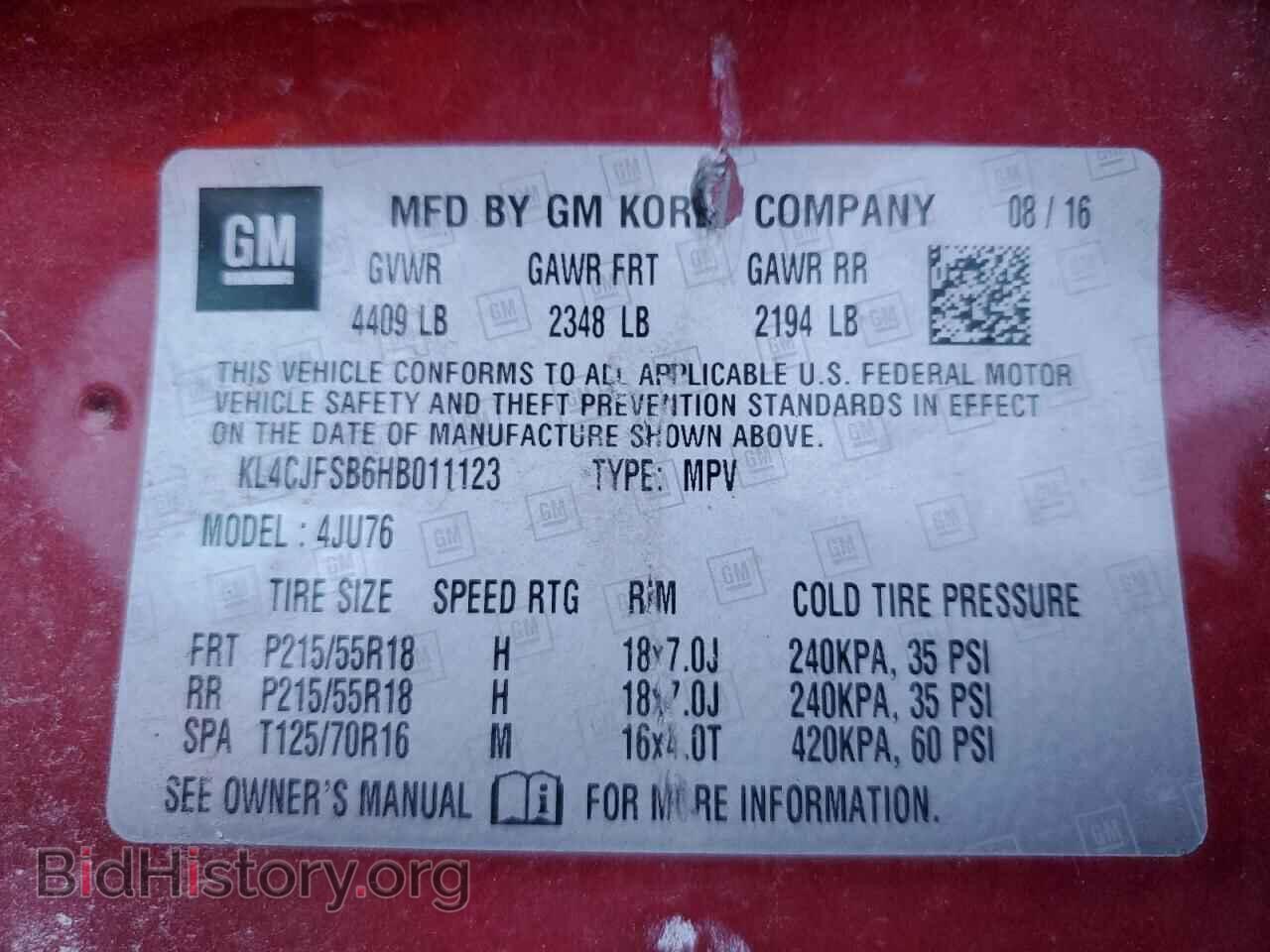 2017 BUICK ENCORE - VIN: KL4CJFSB6HB011123 - Photo 13